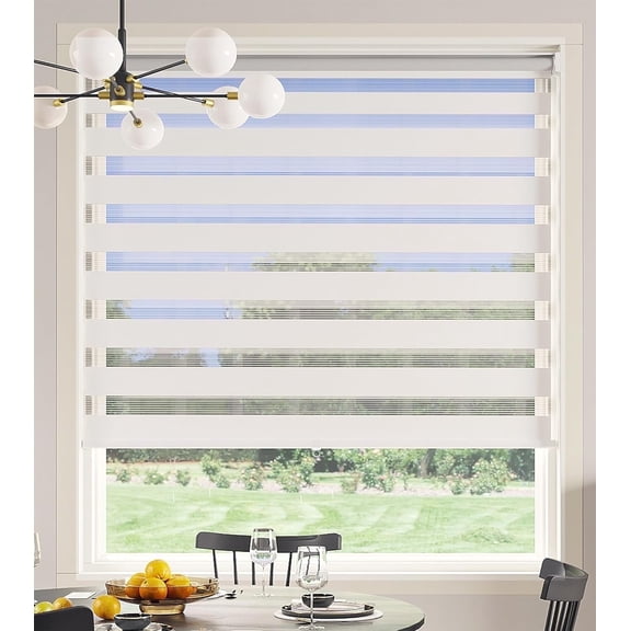 Superjoe 24'' Cordless Polyester Mini Blinds, White, 24" X 72"