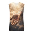 thumbnail image 4 of BRGZLK Mens Sleeveless T-Shirt Round Neck Cross Element Print Loose Casual Muscle Tank Tops Slim Fit Comfy Gym Workout Streetwear Tank, 4 of 5