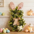 thumbnail image 4 of Klon Easter Bunny Wreath Floral For Front Door Wall Hanging Festive, 4 of 5
