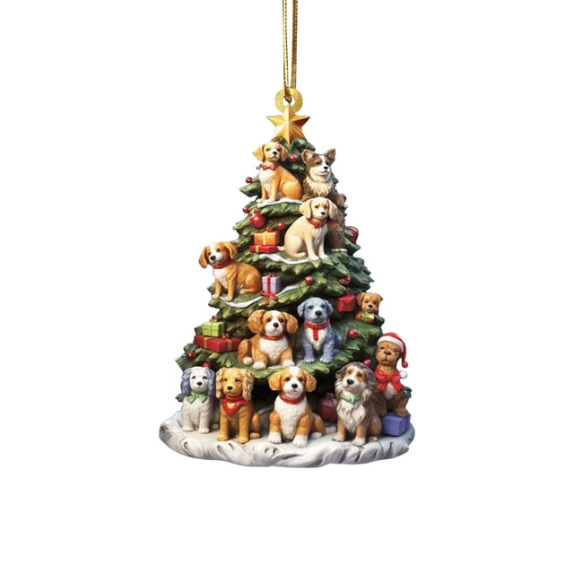 Christmas Tree Car Pendant Christmas Acrylic Decoration Decorations