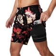 thumbnail image 2 of Hazbin Hotel Mens Board Shorts Summer Swim Trunks Quick Dry Beach Swimwear Bathing Suit Swim Shorts with Compression Liner And Pockets, 2 of 7