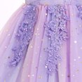 thumbnail image 4 of IBTOM CASTLE Toddler Girl Birthday Butterfly Dress Sequins Flower Girl Dress Tulle Tutu Formal Party Dress, Star Sequins Pageant Wedding Dress Purple, 4 of 7