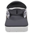 thumbnail image 2 of Smuxee Patio Rattan Daybed Pillows Cushioned Sofa Furniture 77.16 lb, Wicker Material, White&Gray, 2 of 7