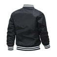 thumbnail image 6 of Fgnfyis Jackets for Men Classic Loose Lightweight Letterman Baseball Jacket Mens Coats Black XXL, 6 of 7