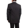 thumbnail image 6 of Men's Arthur Black Executive Portly Fit Black Pinstriped 2 Button Wool Suit, 6 of 6