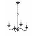 thumbnail image 4 of 4384-MB Millennium Lighting Delvona - 4 Light Chandelier-20.13 Inches Tall and 24.13 Inches Wide-Matte Black Finish    -Traditional Installation, 4 of 5