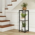 thumbnail image 4 of Gymax 2PCS 3 Tier Tall Metal Plant Stand Corner Plant Holder w/ Metal Frame, 4 of 10