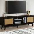 thumbnail image 2 of 63 - inch Dark Brown TV Stand | High - Quality Hinges for Easy Door Operation | Keep Your Room Neat and Stylish, 2 of 6