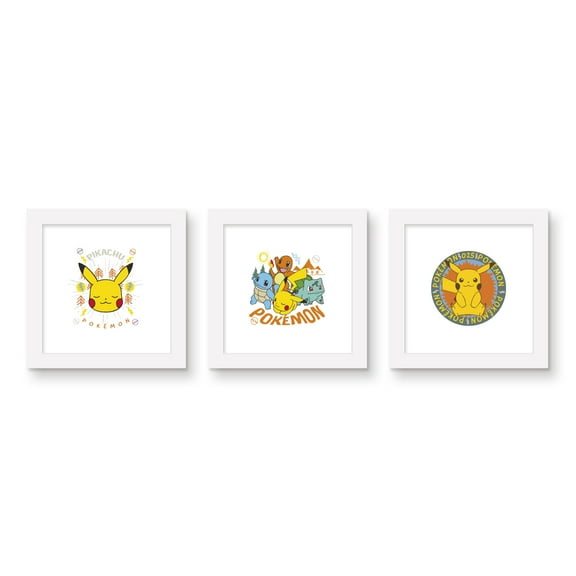 Gallery Pops Pokémon - Pikachu Nature Wall Art Bundle (3-Pack)