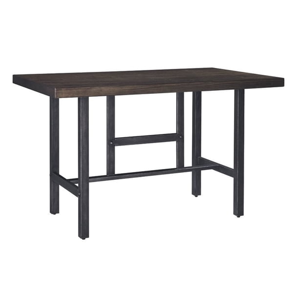 Ashley Furniture Kavara Counter Height Dining Table in Medium Brown ...