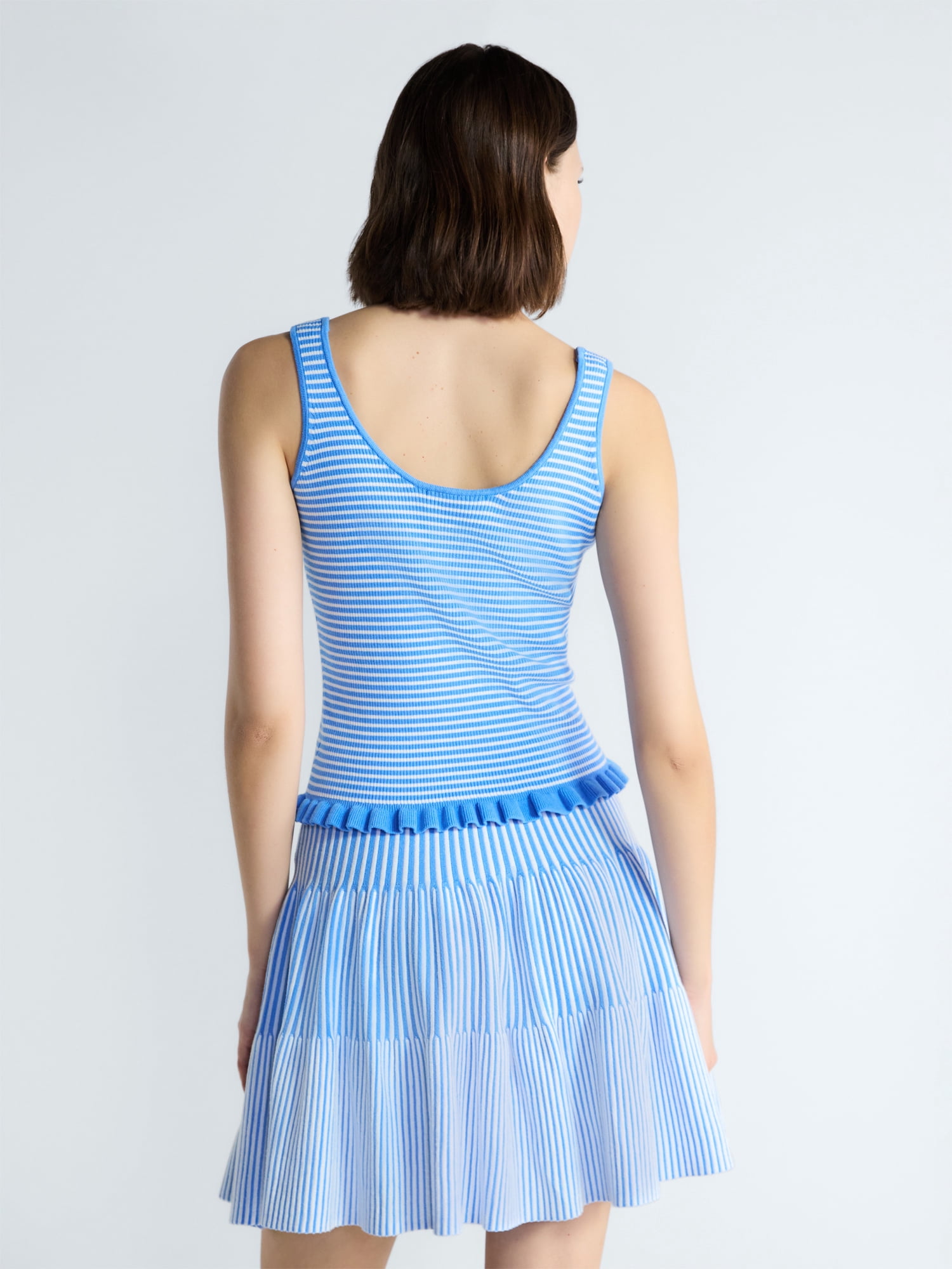 Free Assembly Women's and Women's Plus Ruffle Hem Knit Tank Top, Sizes XS-4X