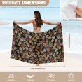 thumbnail image 7 of Uourmeti Womens Sugar Skull Coverups for Bathing Suits Sunflowers Rose Sheer Chiffon Beach Pareos Lightweight Scarf Blouse for Swimwear, 7 of 7