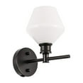 thumbnail image 4 of Gene 1 light Black and Frosted white glass Wall sconce, 4 of 4