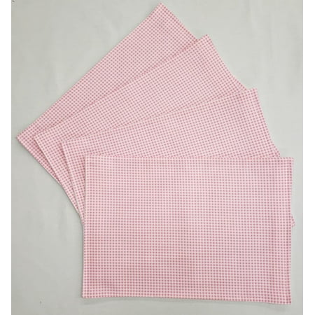 

Pink & White Checked Gingham Placemats by Penny s Needful Things (Wave - Set of 2) (Quilted Gray)