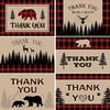 Bear Lumberjack Thank You Cards with Envelopes Lumberjack Baby Shower Thank You Cards Woodland Baby Shower Thank You Notes Bear Themed Supplies Thank You Cards 6 x 4 Inch for Party Weeding (48)