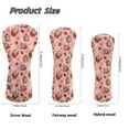 thumbnail image 7 of Yuyamidu Cute Capybara Golf Head Covers, Strawberry Golf Club Covers Driver Headcovers, Fairway Woods Head Covers, Hybrids Headcover with Soft Lining for Gifts, Pink, 7 of 7
