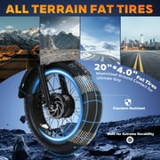 YEBEI Electric Tricycle for Adults E-Trike Motorized Tricycle Electric 3 Wheels Trike Powerful Peak750W Motor Electric Tricycle 48V15AH Lithium Battery Max 20MPH 20*4.0” Fat Tire