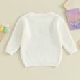thumbnail image 7 of Okbabeha Baby Toddler Girl Boy Knit Sweater Letter Print Sweatshirt Big Sister Little Sister Matching Outfits Fall Winter Clothes, 7 of 7