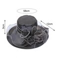 thumbnail image 3 of Meoldis Elegant Floral Derby Hat for Women – Light Blue Bonnet with Organza Accents, Tea Party & Easter Sunday Church Hat, Lolita Palace-Style Headpiece, 3 of 4