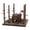 Brown, variant on Castle Byers Building Blocks Set 417PCS Forest Hut Scene Model with Flag & Trees Rustic Survival Shelter DIY Construction Kit Display Decor Collectible