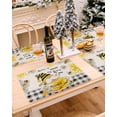 thumbnail image 5 of Placemats Set of 4 Honey Bee Place Mats for Dining Table Heat-Resistant Non-Slip Washable Gnome Black Buffalo Plaid Rustic Table Mat for Dining Room, Kitchen, Home Decoration, 5 of 6