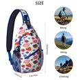 thumbnail image 5 of Travel Sling Bag Strawberry Fruit Hiking Daypack Crossbody Travel Bag Hiking Bag for Men Women, 5 of 6