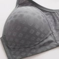 thumbnail image 5 of YWDJ Bras for Women Plus Size Front Closure Bras No Underwire Sleep Bras Wide Strap Full Coverage Push up Wrap Comfy Bras Padded Plus Size Comfortable Bras Solid Lounge Bras Gray L, 5 of 8