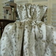 thumbnail image 1 of Thomas Collection White Taupe Brown Leopard Faux Fur Throw Blanket - 16431, 1 of 5