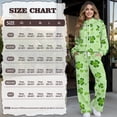 thumbnail image 6 of SCRAWLGOD St. Patrick's Day Shamrock Heart Print Green Women 2 Piece Outfits Fall Winter Stylish Turtleneck Drawstring Top Wide Leg Pants Lounge Set Leisure Travel Vacation Clothes Sweatsuits, L, 6 of 7