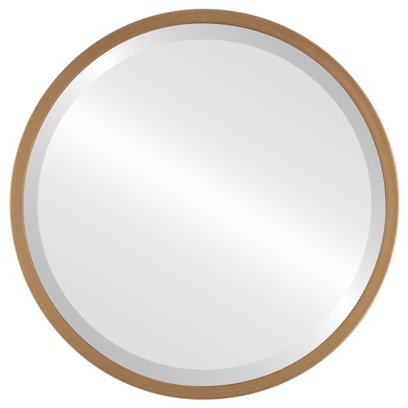 London Framed Round Mirror - Gold Paint - 31" x 31"