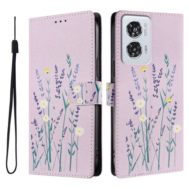 FOXDOCK Funda Tipo Cartera para Motorola Edge 50 Fusion con Soporte y Correa – Diseño de Patrones Lindos