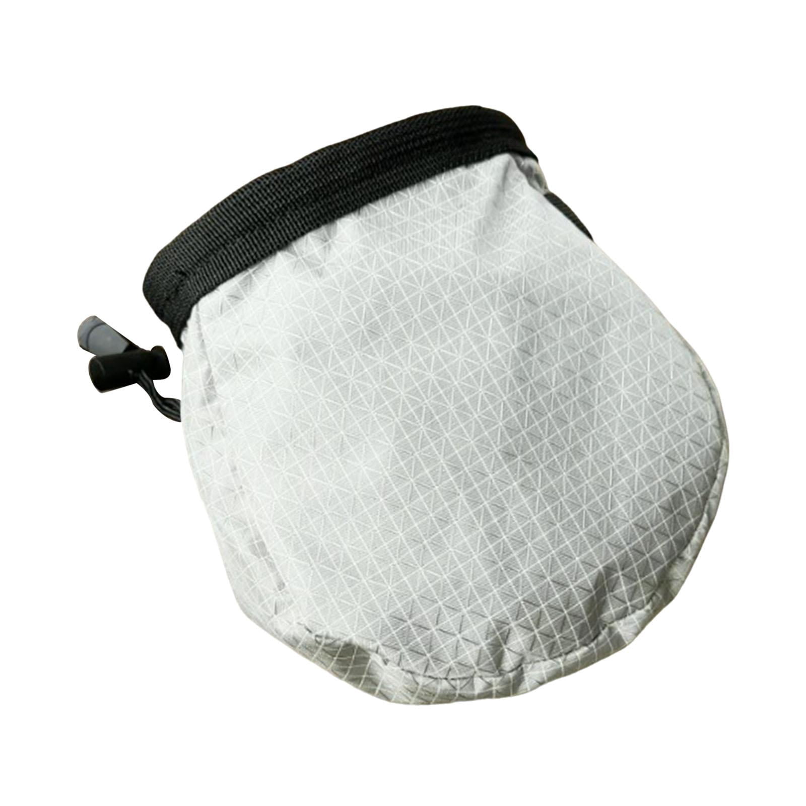 QccHieUs Chalk Bag for Climbing Chalk Carrier Bag for Men Women Adjustable Waist Belt for Silver