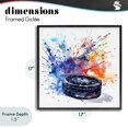 thumbnail image 4 of Stupell Industries Contemporary Hockey Splash Watercolor Burst Black Framed Giclee Art, 17 x 17, by LSR Design Studio, 4 of 8