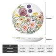 thumbnail image 2 of Picia Autumn Garden Pattern Bone China Decorative Plate – Wall Decor with Stand and Adhesive, Elegant Ornament for Living Room, Office, or Entryway-8in, 2 of 6