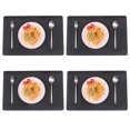 thumbnail image 1 of Coofit 4PCS Faux Leather Placemat Water & Oil Proof Rectangular Table Mat Dining Mat, 1 of 10
