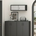thumbnail image 7 of Marcree Metal Garage Storage Cabinet, Locking Cabinet Wall Mounted, 12.8" H Floating Cabinet for Warehouse, Upper Tool Cabinet with Shelf for Home Office, Basement, Kitchen, RV Organization, 7 of 7