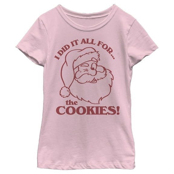 Girl's Lost Gods Did it For the Cookies  Graphic Tee Light Pink X Large