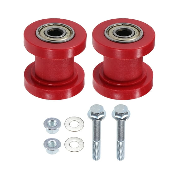 Unique Bargains 2 Set 8mm Chain Roller Pulley Tensioner for Motorcycle Mini Bike ATV 125cc 140cc 160cc XR125 Red