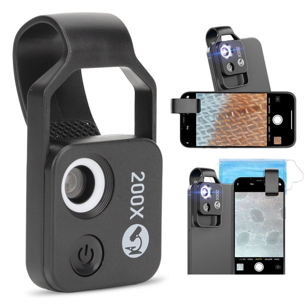 Microscopio 200X Teléfono Mini Clip de bolsillo Diseño Teléfono LED ANGGREK Otros