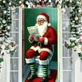 thumbnail image 5 of Christmas Decorations Christmas Door Cover Christmas Door Banner 35X71 Inch Santa Claus Front Door Cover Santa Claus Party Backdrop for Winter Holiday Indoor Outdoor Porch Wall Decoration, 5 of 9