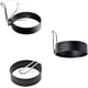 thumbnail image 4 of 2 piezas de molde para hornear de acero inoxidable, forma de huevo frito, anillos para panqueques, herramienta de cocina antiadherente, con asas plegables para hacer hamburguesas, pan y, 4 of 7