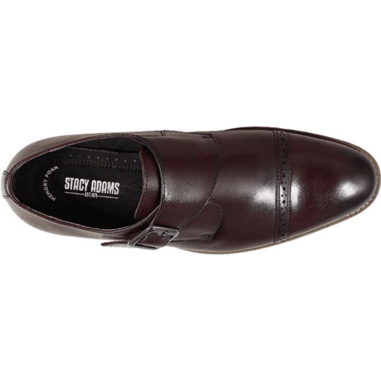 Stacy Adams Desmond Shoes Cap Toe Monk Strap Burgundy 25162  display picture 2