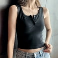 thumbnail image 5 of Women Stretch Slim Round Neck Ribbed Tank Basic Solid Top, 5 of 5