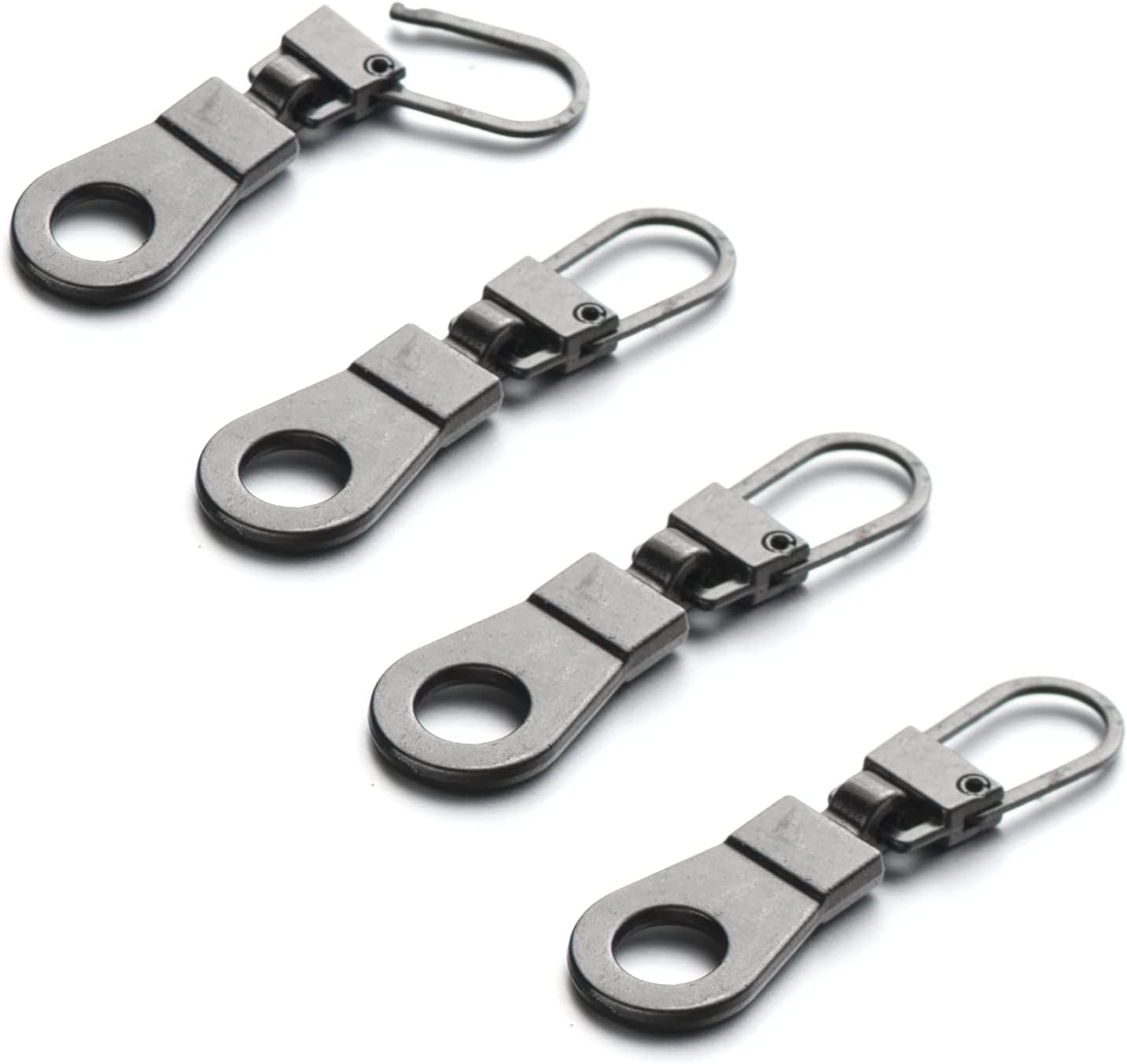 Universal Zipper Pull Tab Replacement Metal Handle Zipper Extender Handle Fixer Zipper Sliders for Backpack Jacket Handbag L4n4, Size: 37, Silver