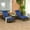 Brown, Dark Blue, variant on Outsunny Chaise Lounge Set of 2 with 5 Angle Backrest, Wheels, Armrests, Table, Cushions, PE Rattan Wicker Chairs, 3-Piece Pool Furniture Set, White