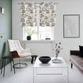 thumbnail image 5 of 2 Panels Kitchen Tier Curtains 39 Inch Length, Vintage Floral Grommets Window Treatment Curtain, Grey Spring Dandelion Plants Flower Botanical Thermal Curtains Drapes for Living Room/Bathroom, 5 of 9