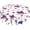 Flag, variant on Odenmar Patriotic Round Tablecloth 60 Inch, Star Flag Polyester Table Cover for 4th of July, Memorial Day, Indoor Outdoor Holiday Decor