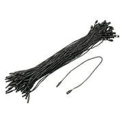 Uxcell Wax rope Hang Tag String Snap Lock Price Tag Fastener Ties black 7.8 inch 500pcs