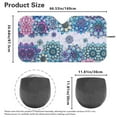 thumbnail image 5 of KUIFORTI Mandala Flower Car Window Shades Front Windshield Cover Keep Car Interior Cool,Universal Windshield Sun Shade for Trucks, Sedans, SUVs, Hatchback, 66.53" X 34.44", 5 of 6