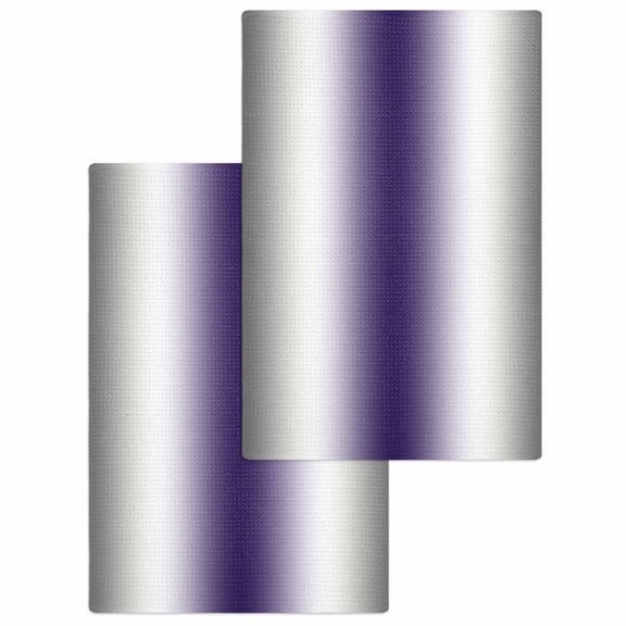 Gray Purple Hand Towels Set, Waffle Weave Kitchen Towels 2 Pieces, Modern Gradient Geometric Microfiber Hair Face Bath Tea Towel Absorbent Quick Drying Cleaning Dish Cloths, 15.7"x23.6"